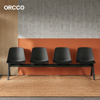 Banc de salle d'attente en plastique PP au design moderne pour hôpitaux, cliniques, bibliothèques, banques et stations de métro