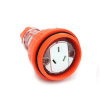 Connecteurs de prise industrielle extérieure étanches IP66 56SO315 Orange 20A 3 broches, boîtier PC+Cuivre PE, certifiés SAA AS/NZS3112