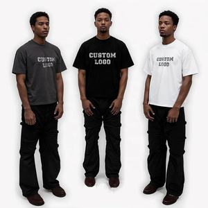 Streetwear Boxy Lourd de Haute Qualité Graphique de Luxe Imprimé T-shirt Court Surdimensionné en Coton pour Hommes T-shirts Personnalisés avec Logo - Product Image 2