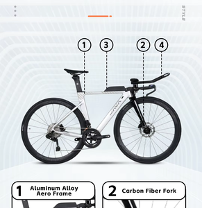 Vélo de <span class=keywords><strong>triathlon</strong></span> JAVA RIVALE TT <span class=keywords><strong>Ironman</strong></span> LTWOO ER9 24 vitesses, fourche avant, vélo de route, changement de vitesse électronique sans fil - Product Image 6