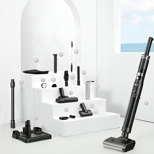 Meilleure machine de nettoyage de sols sans fil, lavage, essorage, aspiration humide et sèche, pour sols durs et carrelages, usage hôtelier, lumières LED, moteur sans balais, nettoyage F - Product Image 1