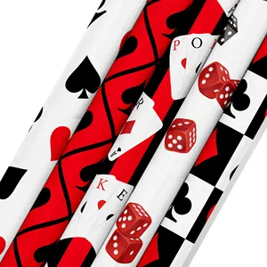 HUANCAI Casino Theme Poker Würfel Dekorative doppelseitige Geschenk verpackung DIY Red Heart Black Spade Scrap book Paper