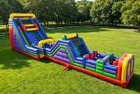 Parcours d'obstacles gonflable commercial de haute qualité Lilytoys pour adultes et enfants – Jeux sportifs gonflables