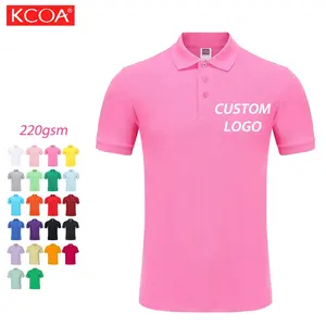 Fashion Design 220g Polyester Cotton Customised Polo T-shirts For Men And Women