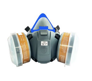 CE Approved Half <b>Face</b> Respirator Dustproof Lightweight Reusable Washable Dual Acid Gas Filter Cartridge Anti-Fog Silicone Mask - Product Image 1