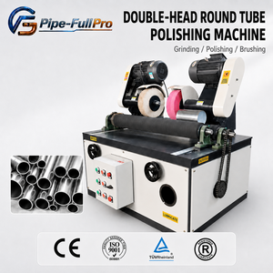 Machine de polissage de tubes ronds avec plusieurs têtes de meulage pour les usines de tubes en acier et le nettoyage continu des surfaces - Product Image 1