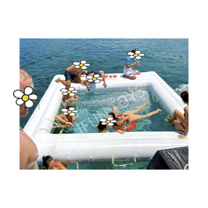 Hamac flottant rond gonflable pour <span class=keywords><strong>piscine</strong></span> avec rampe en filet pour chien - Product Image 6