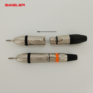Niquelado 3,5mm macho a XLR macho <span class=keywords><strong>Cable</strong></span> de Audio Aux adaptador conectores convertidor Audio estéreo enchufe 3,5 a Xlr macho convertidor - Product Image 6