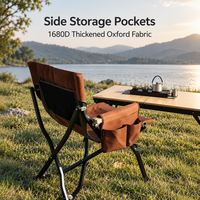 Sac de rangement portable Areffa pour chaise pliante de camping style glamping, avec poche latérale, idéal pour pique-nique et accessoires de camping