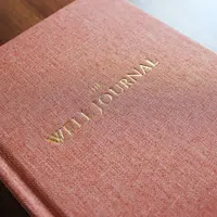 Pink Linen Well Journal for Self Care Planning and Better Life