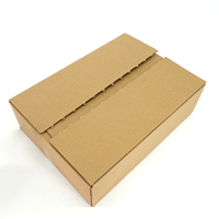 Boîte en carton kraft recyclé, petite, marron, pliable, ondulée, avec fermeture adhésive, fermeture éclair, boîte en carton pour l'emballage