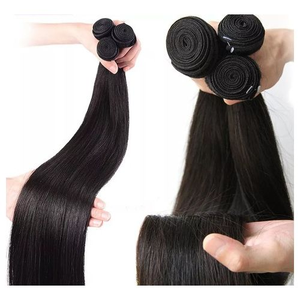 Extensions de cheveux lisses ombrées blondes de qualité salon, en fibre résistante à la chaleur, de 12 à 36 pouces, en promotion - Product Image 4