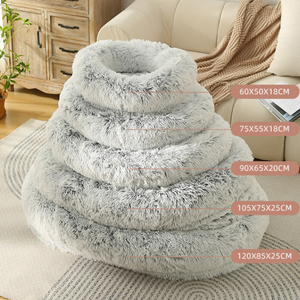 Ondersteunend Orthopedisch Donut Knuffelbed Voor Honden En Katten, Een Diep Schotelnest Dat Is Ontworpen Om De Slaap Te Verbeteren En Gewrichtspijn Te Verlichten - Product Image 6