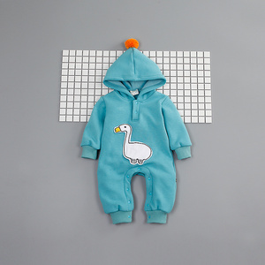 Ropa de invierno para bebés de Google Baby Shops, mono de manga larga de color sólido, mono de pato lindo para bebés - Product Image 3