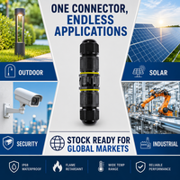 Connecteur Étanche Mâle-Femelle IP68 3 Voies Plug & Play Nylon 24A 450V V0 En Stock Prêt pour les Marchés Mondiaux ETL CE UKCA CB RoHS