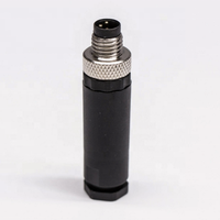 Câble adaptateur mâle en acier GIET M8 avec prise en caoutchouc PVC, connecteur circulaire étanche en laiton à 3, 4, 5, 6, 8, 12 broches