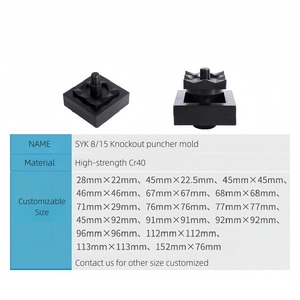 Perforadora Manual <span class=keywords><strong>rectangular</strong></span> de acero inoxidable, molde de agujero hidráulico de perforación, herramientas hidráulicas de troquel cuadrado de 48*48mm para OEM - Product Image 5