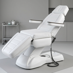 Fauteuil de soin électrique blanc réglable en hauteur avec appui-tête pour salon de beauté et spa - Product Image 5
