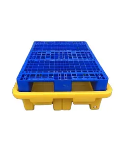 Anti-spill Tray Chemical Leakproof Plastic Spill Deck 2 Drum Storage Oil Spill Control Secondary Containment Pallets