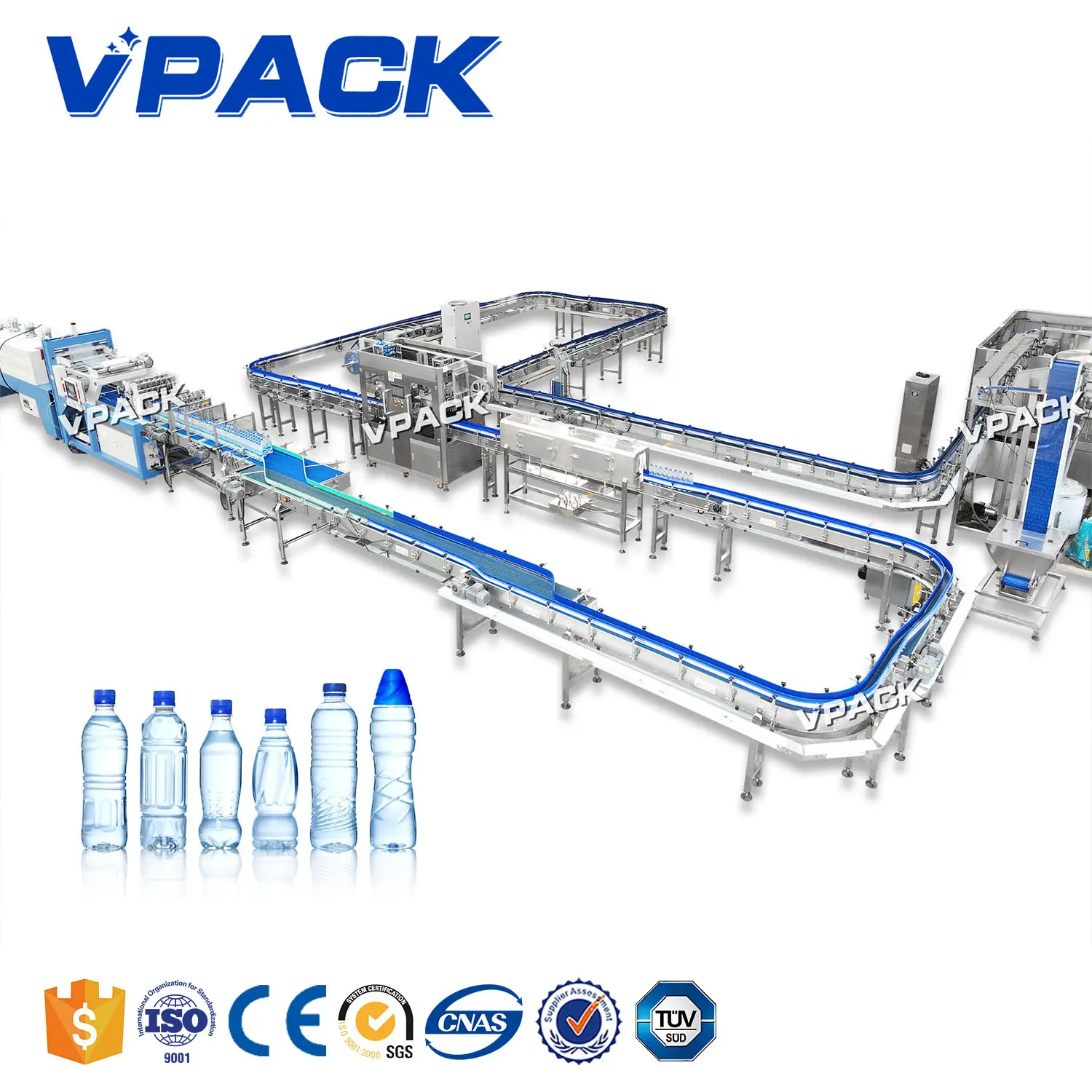 Línea de llenado de agua/15000-18000BPH 500ML máquina de llenado/máquina de fabricación de botellas de agua pura equipo automático