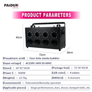 <strong>3000W</strong> 4 Head Rgbw 4in1 Led Color DMX Remote Control Bubble Smoke <strong>Fog</strong> Bubble <strong>Machine</strong> for Outdoor Wedding Party Stage - Product Image 3