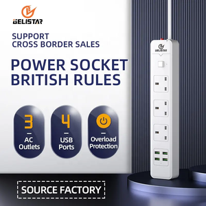 Regleta de carga rápida estándar UK, extensión multidireccional, Protector contra sobretensiones con enchufe de extensión usb - Product Image 2