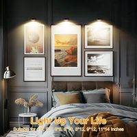 Lampe murale décorative sans fil à télécommande 1800 mAh, 3 couleurs changeantes, éclairage LED artistique, batterie rechargeable, éclairage pour tableaux