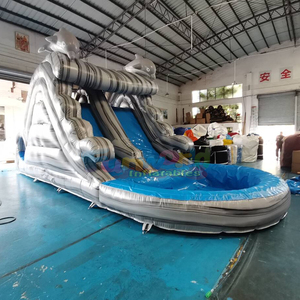 Backyard party jumpers bounce house bouncy castle commercial inflatable dolphin water slide for kids - Product Image 1