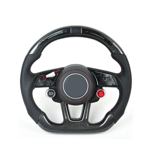 พวงมาลัยคาร์บอนไฟเบอร์ใช้สำหรับรถ Audi A3 <span class=keywords><strong>A4</strong></span> S4 Rs3 Rs5 ttrs <span class=keywords><strong>B9</strong></span> <span class=keywords><strong>A4</strong></span> A5 8P A8 A6พวงมาลัยรถยนต์ A7 LED - Product Image 3