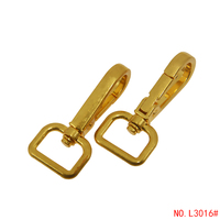 Mousqueton rétro en métal doré avec clip à ressort pivotant pour sac en cuir, laisse de chien, cordon, logo personnalisé