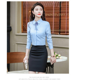 Chemise blanche professionnelle antistatique à manches longues pour femmes pour l'enseignement de formation et <span class=keywords><strong>les</strong></span> entretiens professionnels - Product Image 6