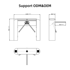 Entrée sortie trépied barrière porte mécanisme système de contrôle d'accès sécurité trépied tourniquet pour salle de sport - Product Image 2