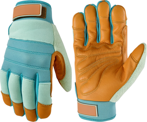 Guantes de Jardinería Florales de Alta Calidad con Puño Largo, Guantes de Trabajo de Cuero Resistentes a Espinas, Guantes de Jardín para Podar Rosas con Puño Largo para Mujer - Product Image 1
