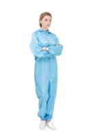 Combinaison de protection de sécurité antistatique jetable en polyester haute ténacité, unisexe, avec des caractéristiques ignifuges