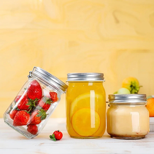 <span class=keywords><strong>Barattolo</strong></span> in Vetro per Alimenti <span class=keywords><strong>con</strong></span> <span class=keywords><strong>Coperchio</strong></span>, <span class=keywords><strong>Ermetico</strong></span>, per Marmellata, Miele, Sottaceti, Contenitore per Alimenti da 150ml, 250ml, 380ml, 500ml, 750ml, 1000ml - Product Image 4