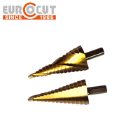 Foret à pas métrique en acier rapide HSS revêtu de TiN EUROCUT, à rainure spirale/droite, M35, au cobalt, pour le perçage du bois et du métal