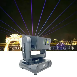 Lampu laser kontrol, 5W warna penuh tampilan cahaya rgb kepala bergerak animasi pc pencahayaan laser 20 pin pemindai dalam ruangan untuk malam