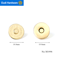 Fermoirs à pression magnétiques en néodyme pour sac à main, boutons magnétiques à capuchon de rivet de 14mm pour vêtements