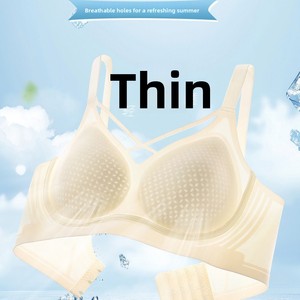 Soutien-gorge sans couture, push-up, anti-affaissement, invisible, offrant un bon maintien, fin, frais et respirant pour l'été. - Product Image 3