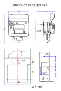 Serrure de porte d'entrée en métal noir à 100%, style américain, pièces et accessoires pour camping-car, <span class=keywords><strong>caravane</strong></span>, remorque de voyage, camion, <span class=keywords><strong>caravane</strong></span> - Product Image 6