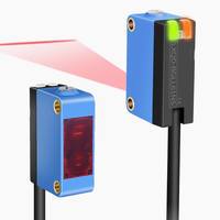Sensor Fotoeléctrico Láser Cuadrado GXQD-BG442NS NPN con Respuesta de 5ms, 4 Hilos, CC 10-30V, Normalmente Cerrado y Antiinterferencias para Tiras de Luz