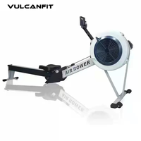 Máquina de cardio de calidad de remero de aire plegable con ajuste de 10 engranajes para ejercicio interior en casa, ventilador de máquina de remo Premium