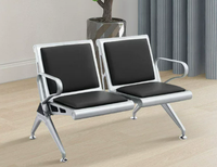 Chaise d'attente en acier laminé à froid renforcé, antirouille, pour aéroport, gare, clinique, banque publique, hall d'accueil