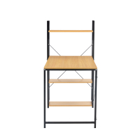Bureau de travail à domicile avec étagère de rangement bureau multifonction bureau d'angle d'ordinateur bon marché vente en gros de table en bois avec pieds en tube d'acier