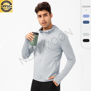 Sun protection Finger Hole <b>Hoodie</b> <b>Thin</b> Breathable Outdoor Sports Anti-ultraviolet UPF50+ Sun protection Clothing Jacket - Product Image 4