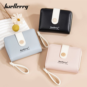 Cartera Corta para Mujer Baellerry, Color Sólido, Cierre de Broche, Monedero con Cremallera, Uso Diario - Product Image 3