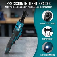 Outils professionnels modernes compacts adaptés aux espaces restreints, réparations automobiles pour clé à cliquet sans fil 18V sans balais, entraînement 1/2, 95NM