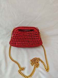 Borsa a Tracolla in Poliestere di Lusso Fatta a Mano con Colore Metallizzato, <span class=keywords><strong>Pochette</strong></span> da Sera per <span class=keywords><strong>Donna</strong></span> con Catena - Product Image 6