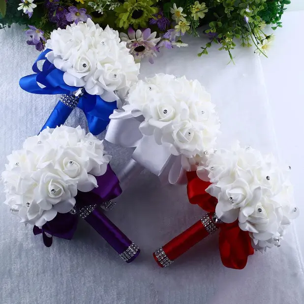 Cubit Sudut PE Busa Memegang Bunga Perlengkapan Pernikahan Barat Buket Pengantin