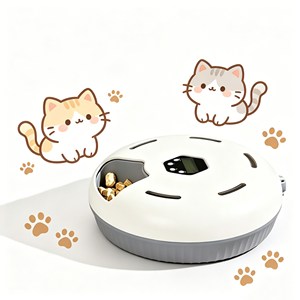 Comedero Automático para Mascotas al por Mayor con Cubierta Antipolvo, Dispensador de Alimentos Estable para Mascotas, Suministros para Tiendas de Mascotas - Product Image 1